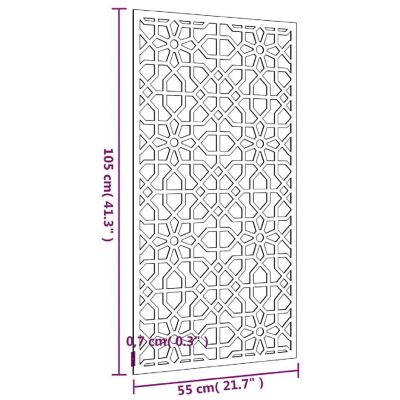vidaXL Patio Wall Decoration 41.3"x21.7" Corten Steel Moorish Design Image 3