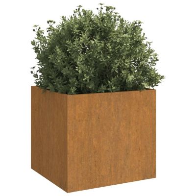 vidaXL Planters 2 pcs 19.3"x18.5"x18.1" Corten Steel Image 2