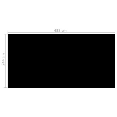 vidaXL Pool Cover Black 192.1"x96.1" PE Image 2