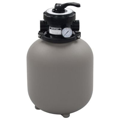 vidaXL Pool Sand Filter with 4 Position Valve Gray 1.4" Image 1