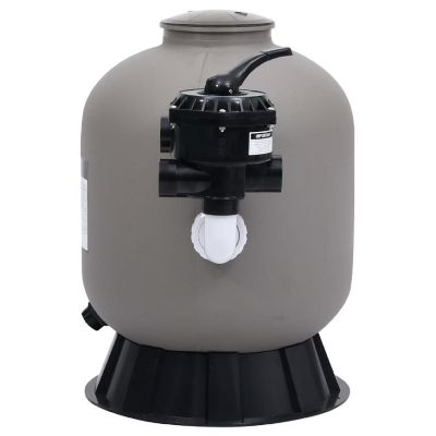 vidaXL Pool Sand Filter with Side Mount 6-Way Valve Gray Image 2