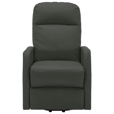 vidaXL Power Lift Massage Recliner Anthracite Faux Leather Image 3