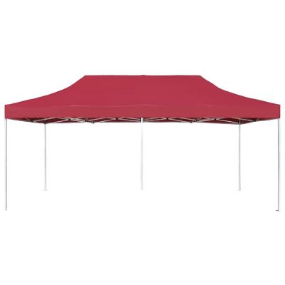 vidaXL Professional Folding Party Tent Aluminum 19.7'x9.8' Wine Red Image 1