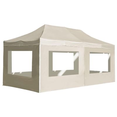 vidaXL Professional Folding Party Tent with Walls Aluminum 19.7'x9.8' Cream Image 1