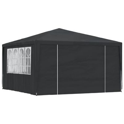 vidaXL Professional Party Tent with Side Walls 13.1'x13.1' Anthracite 0.3 oz/ft&#178; Image 1
