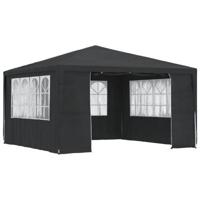 vidaXL Professional Party Tent with Side Walls 13.1'x13.1' Anthracite 0.3 oz/ft&#178; Image 1