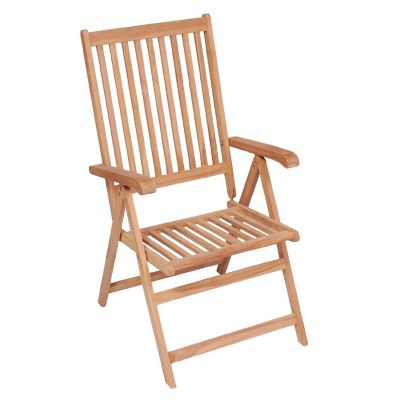 vidaXL Reclining Patio Chairs 4 pcs Solid Teak Wood Image 2