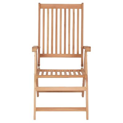 vidaXL Reclining Patio Chairs 4 pcs Solid Teak Wood Image 3