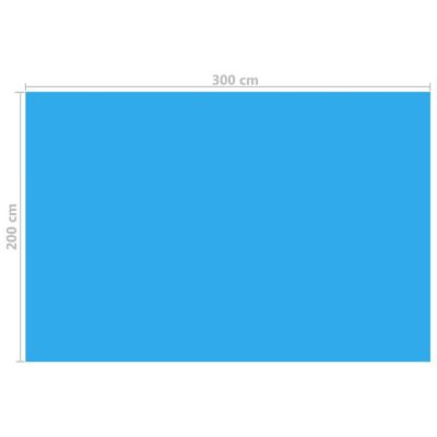 vidaXL Rectangular Pool Cover 118 x 79 inch PE Blue Image 2