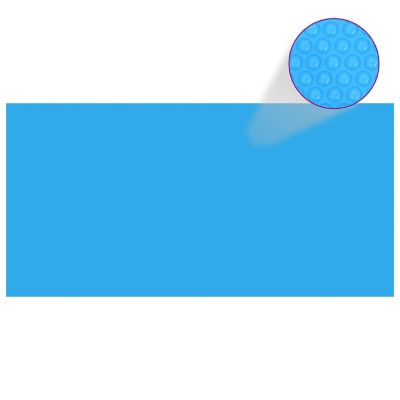 vidaXL Rectangular Pool Cover 216 x 108 inch PE Blue Image 1