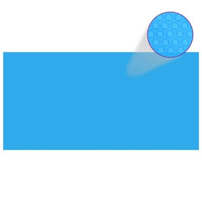 vidaXL Rectangular Pool Cover 472.4"x236.2" PE Blue Image 1
