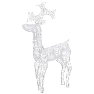 vidaXL Reindeer Christmas Decoration 90 LEDs 23.6"x6.3"x39.4" Acrylic Image 1