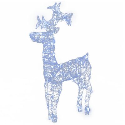 vidaXL Reindeer Christmas Decorations 2 pcs 23.6"x6.3"x39.4" Acrylic Image 3