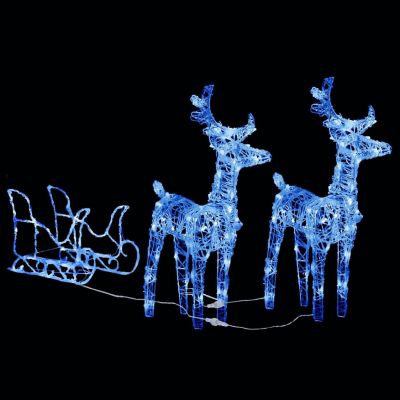 vidaXL Reindeers & Sleigh Christmas Decoration Image 2
