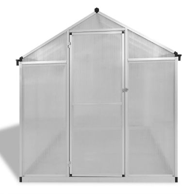 vidaXL Reinforced Aluminum Greenhouse with Base Frame 49.5ft&#178; Image 2