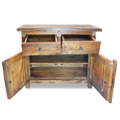 vidaXL Sideboard Solid Reclaimed Wood 29.5"x11.8"x25.6" Image 2