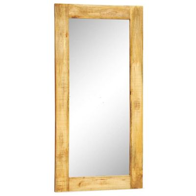 vidaXL Solid Wood Framed Rectangle Wall Mirror 47.2"x23.6" Image 1