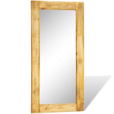 vidaXL Solid Wood Framed Rectangle Wall Mirror 47.2"x23.6" Image 2