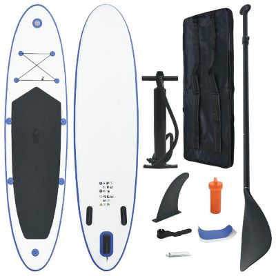 vidaXL Stand Up Paddle Board Set SUP Surfboard Inflatable Blue and White Image 1
