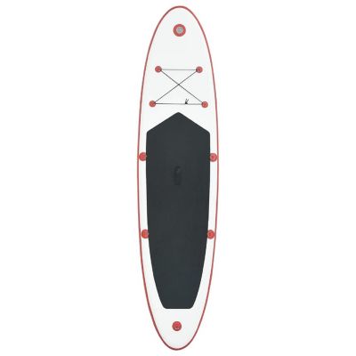 vidaXL Stand Up Paddle Board Set SUP Surfboard Inflatable Red and White Image 3