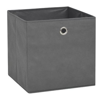 vidaXL Storage Boxes 10 pcs Non-woven Fabric 12.6"x12.6"x12.6" Gray Image 1