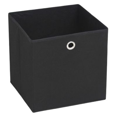 vidaXL Storage Boxes 4 pcs Non-woven Fabric 11"x11"x11" Black Image 2