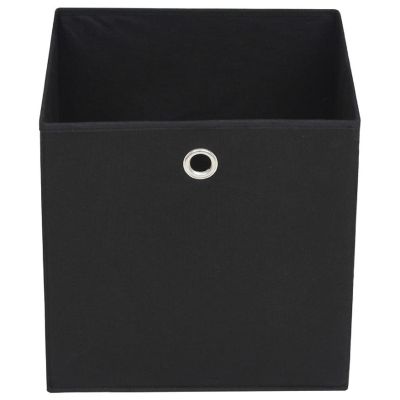 vidaXL Storage Boxes 4 pcs Non-woven Fabric 12.6"x12.6"x12.6" Black Image 2