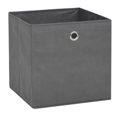 vidaXL Storage Boxes 4 pcs Non-woven Fabric 12.6"x12.6"x12.6" Gray Image 1
