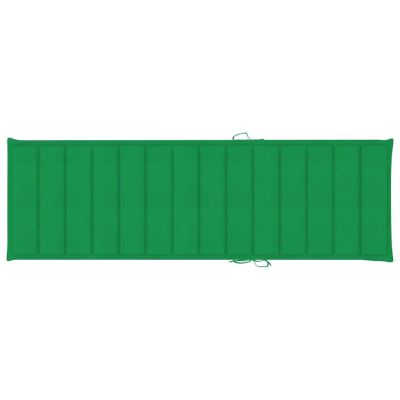 vidaXL Sun Lounger Cushion Green 78.7"x23.6"x1.2" Oxford Fabric Image 2