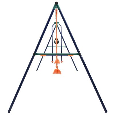 vidaXL Swing Set with Gymnastic Rings and 4 Seats Steel Image 2