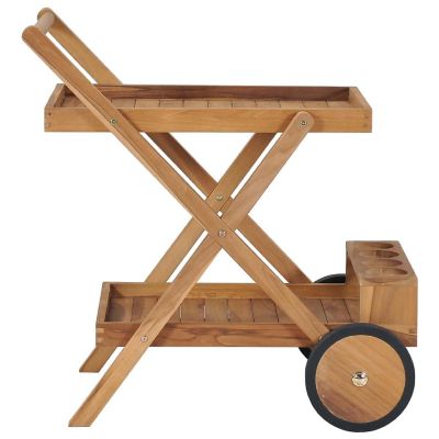 vidaXL Tea Trolley Solid Teak Wood Image 3