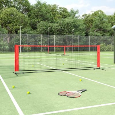 vidaXL Tennis Net Black and Red 118.1"x39.4"x34.3" Polyester Image 1