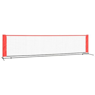 vidaXL Tennis Net Black and Red 157.5"x39.4"x34.3" Polyester Image 1