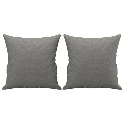 vidaXL Throw Pillows 2 pcs Dark Gray 15.7"x15.7" Fabric Image 1