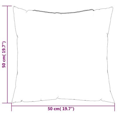vidaXL Throw Pillows 4 pcs Gray 19.7"x19.7" Fabric Image 3