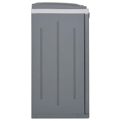 vidaXL Trash Bin with 2 Doors Gray 25.6"x17.7"x34.6" PP Image 2