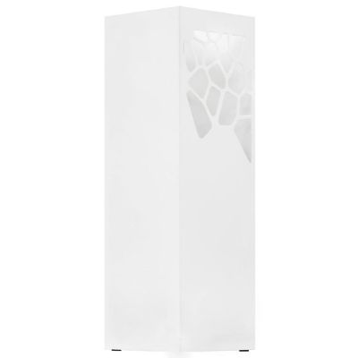 vidaXL Umbrella Stand Stones Steel White Image 2