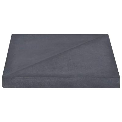 vidaXL Umbrella Weight Plate Black Granite Square 33.1 lb Image 2