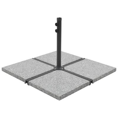 vidaXL Umbrella Weight Plate Granite 55.1 lb Square Gray Image 1