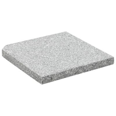 vidaXL Umbrella Weight Plate Granite 55.1 lb Square Gray Image 2