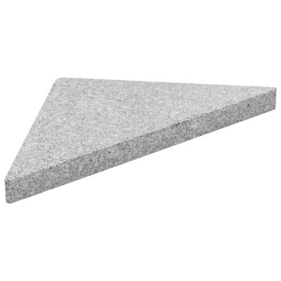 vidaXL Umbrella Weight Plates 4 pcs Gray Granite Triangular 132.3 lb Image 3