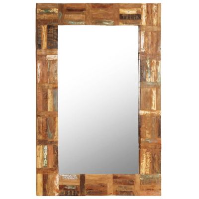 vidaXL Wall Mirror Solid Reclaimed Wood 23.6"x35.4" Image 1