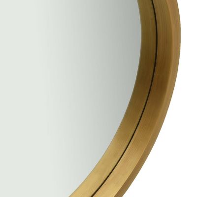 vidaXL Wall Mirror with Strap 16.7" Gold Image 2
