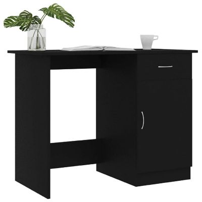 vidaXL Writing Desk Black 39.4"x19.7"x29.9" Engineered Wood Image 3