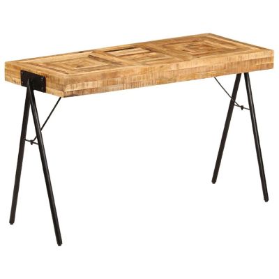 vidaXL Writing Table Solid Mango Wood 46.5"x19.7"x29.5" Image 1
