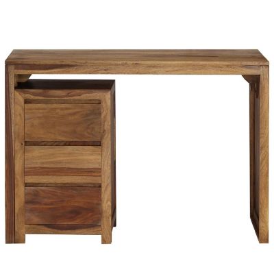 vidaXL Writing Table Solid Sheesham Wood 43.3"x21.7"x29.9" Image 2