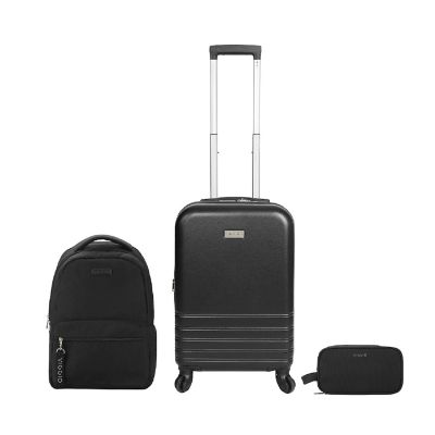 Viggio 3-Piece Black Luggage Set Image 1