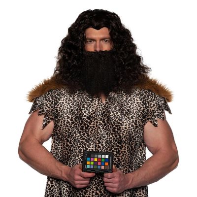 Viking Wig & Beard Adult Costume Set  Black Image 1