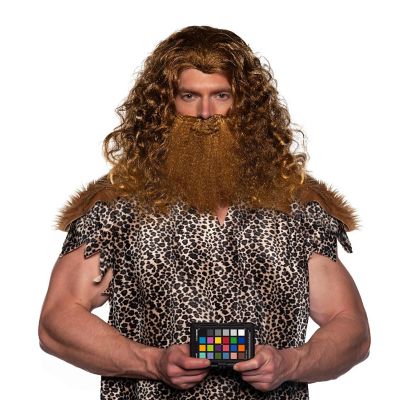 Viking Wig & Beard Adult Costume Set  Brown Image 1