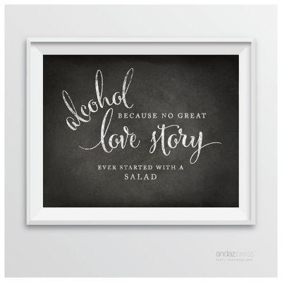 Vintage Chalkboard Alcohol Love Sign Image 1